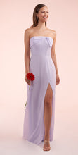Load image into Gallery viewer, Jasmine B273014 Strapless Chiffon Long Gown with Side Bow along Neckline
