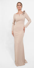 Load image into Gallery viewer, Jade Couture K278006 Crepe Long Gown with 3D Flowers and Long Sleeves