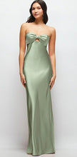 Load image into Gallery viewer, Dessy LB058 Strapless Bow Cut Out Bandeau Bodice Long Gown