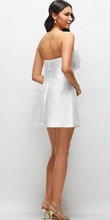 Load image into Gallery viewer, Dessy D866 Strapless Short Dress with Bow at Bust with Pearl Detail