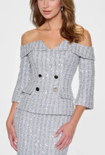 Load image into Gallery viewer, Montage M849 Silver Off the Shoulder