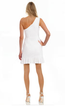 Load image into Gallery viewer, Badgley Mischka Emily One Shoulder Short Dress