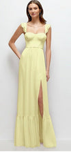 Load image into Gallery viewer, Dessy 3158 Ruffle Strap Chiffon Bustier Maxi Dress with Ruffle Hem and A-Line Skirt