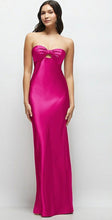 Load image into Gallery viewer, Dessy LB058 Strapless Bow Cut Out Bandeau Bodice Long Gown