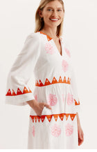 Load image into Gallery viewer, Tyler Boe Lana Embroidered Appliqué Maxi Dress