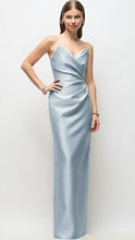 Load image into Gallery viewer, Dessy D886 Strapless Satin Twill Long Gown with Pleats