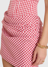 Load image into Gallery viewer, Amanda Uprichard Mariah Dress in Red and White Gingham