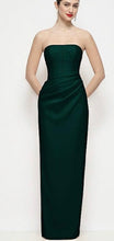 Load image into Gallery viewer, Dessy 6941 Strapless Asymmetrical Drop Waist Corset Dress with Column Skirt