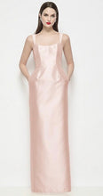 Load image into Gallery viewer, Dessy D900 Basque Neck Satin Maxi Dress with Column Skirt