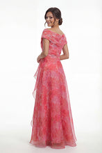 Load image into Gallery viewer, Jasmine Jade k288070 Off the Shoulder Print Organza A-Line Gown