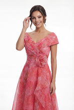 Load image into Gallery viewer, Jasmine Jade k288070 Off the Shoulder Print Organza A-Line Gown