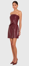 Load image into Gallery viewer, Karla Dress in Burgundy Faux Leather