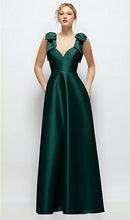 Load image into Gallery viewer, Dessy D884 Deep V-Neck Gown with Shoulder Bows