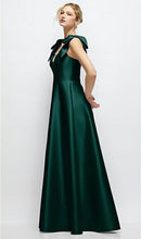 Load image into Gallery viewer, Dessy D884 Deep V-Neck Gown with Shoulder Bows