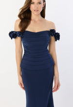 Load image into Gallery viewer, Montage M2240 Off the Shoulder Long Gown with Flower Detail