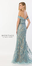 Load image into Gallery viewer, Montage M2230 Off the Shoulder Embroidered and Beaded Long Gown