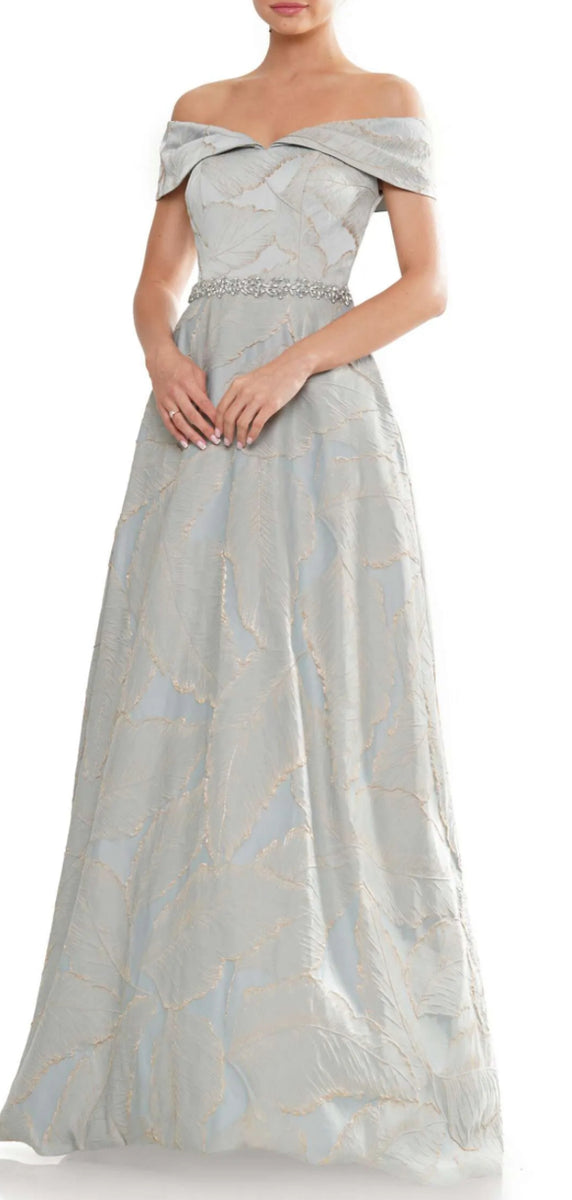 A-line Beaded Off-the-shoulder Dress With Slit Tahiti main image 1