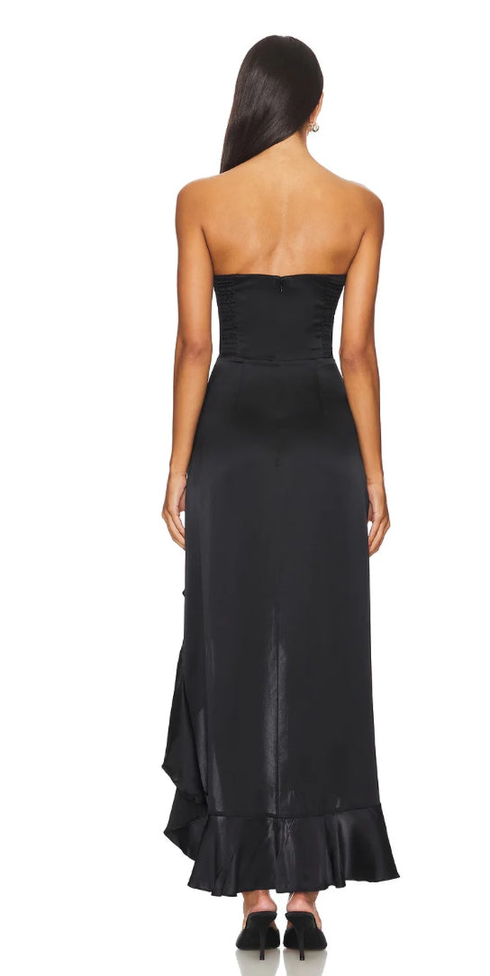 blue dress for baby girl Strapless Mini Lodi Dress Selene in Black | S main image 0