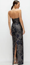 Load image into Gallery viewer, Dessy D877 Strapless Floral Metallic Jacquard column Dress