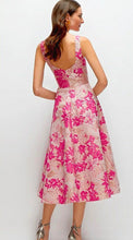 Load image into Gallery viewer, Dessy 3172HPJ Hibiscus Pink Floral Jacquard Midi Dress