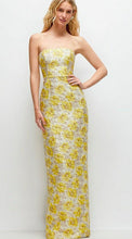 Load image into Gallery viewer, Dessy D877GYF Yellow Jacquard Column Dress