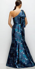 Load image into Gallery viewer, Dessy D879BRD One Shoulder Damask with Trumpet Skirt