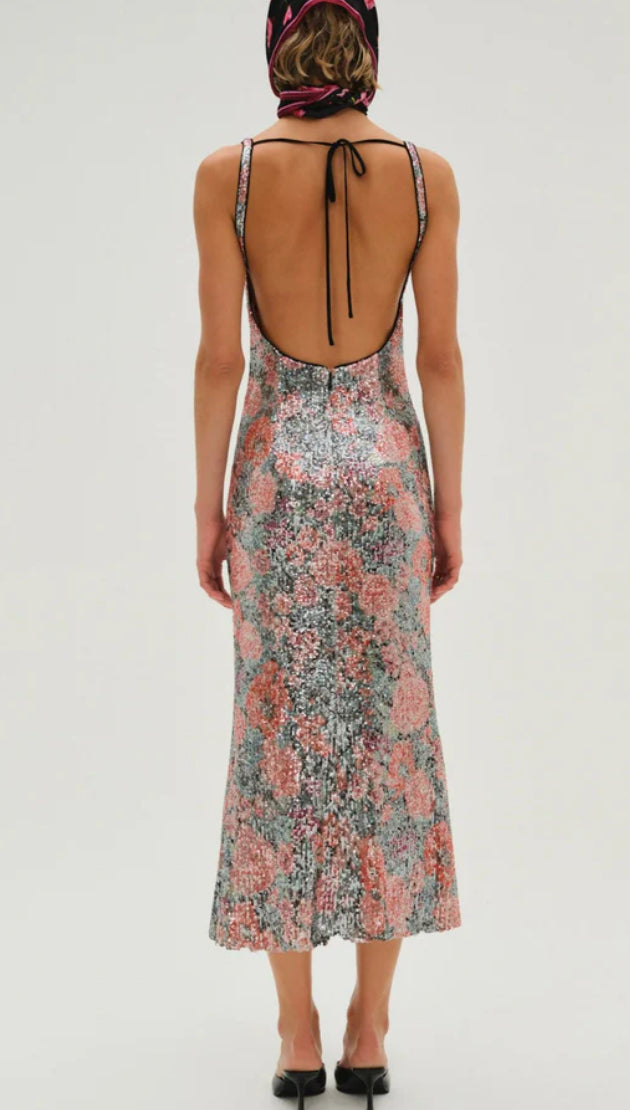 knee length dresses for ladies For Love & Lemons Maggie Midi Dress Orange – blueandcream