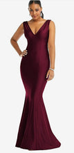 Load image into Gallery viewer, Dessy CS100 Luxe Satin V-Neck Long Gown