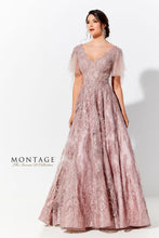 Load image into Gallery viewer, Ivonne D 120D10 Embroidered lace Ball gown with Detachable sleeves.