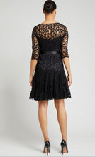 Load image into Gallery viewer, Teri Jon 29067 Black Pin Tuck Lace MIDI Dress