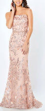 Load image into Gallery viewer, Montage 118961 English Rose Strapless Tulle and Lace Gown