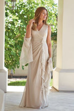 Load image into Gallery viewer, Jade J215005 Chiffon Sleeveless V-Neck Dress