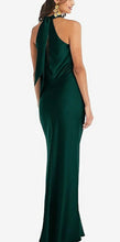 Load image into Gallery viewer, Dessy LB025 Draped Twist Halter Tie-Back Gown