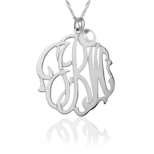 Load image into Gallery viewer, Script Monogram with Pearl