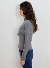 Load image into Gallery viewer, Design History Pewter Cashmere 2-Piece Sweater Set

