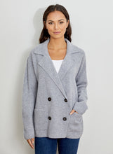 Load image into Gallery viewer, DH Grey Cashmere Blazer Sweater
