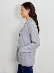 DH Grey Cashmere Blazer Sweater