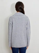 Load image into Gallery viewer, DH Grey Cashmere Blazer Sweater
