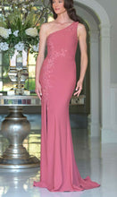 Load image into Gallery viewer, Gorgeous One Shoulder Gown with Beaded Appliqués
