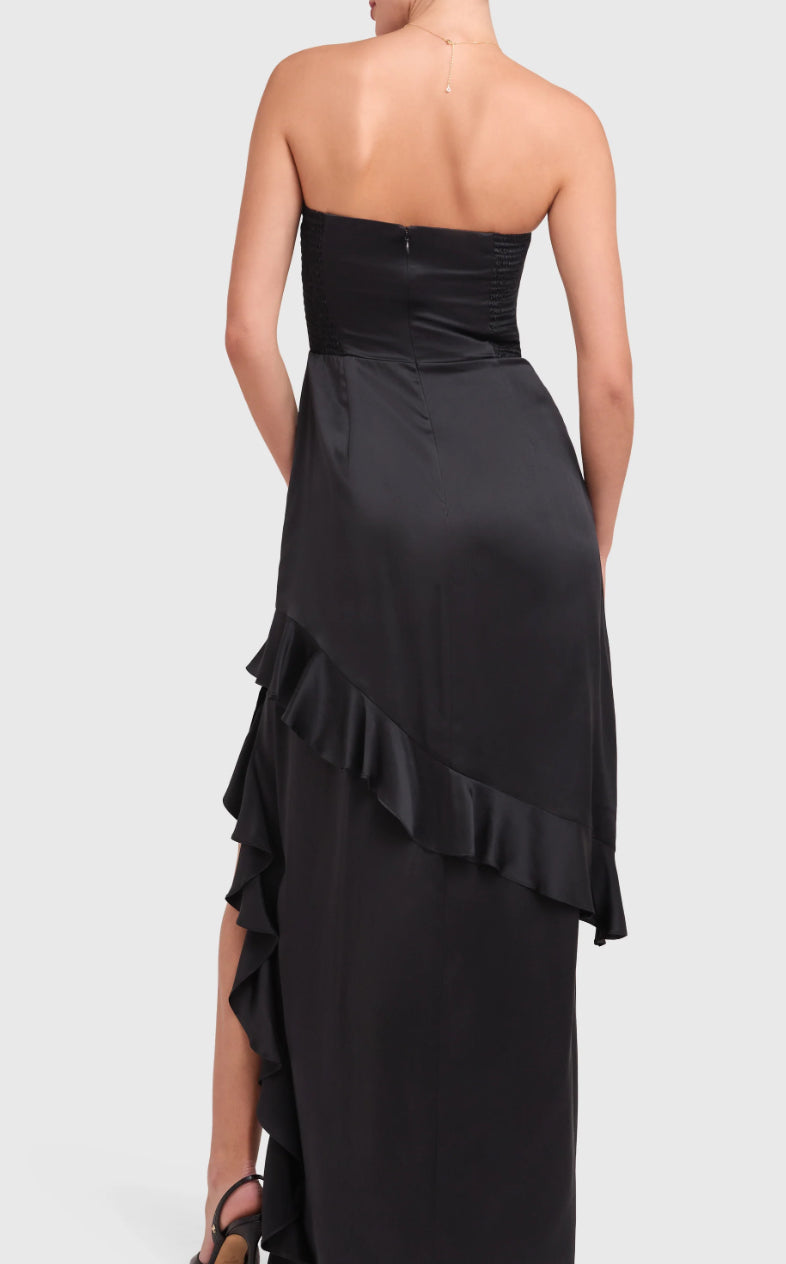 Amanda Uprichard Magnolia Silk Asymmetrical Long Dress Amanda Uprichard Magnolia Silk Asymmetrical Long Dress
