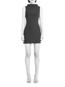 Amanda Uprichard Lucina High Neck Dress in Black