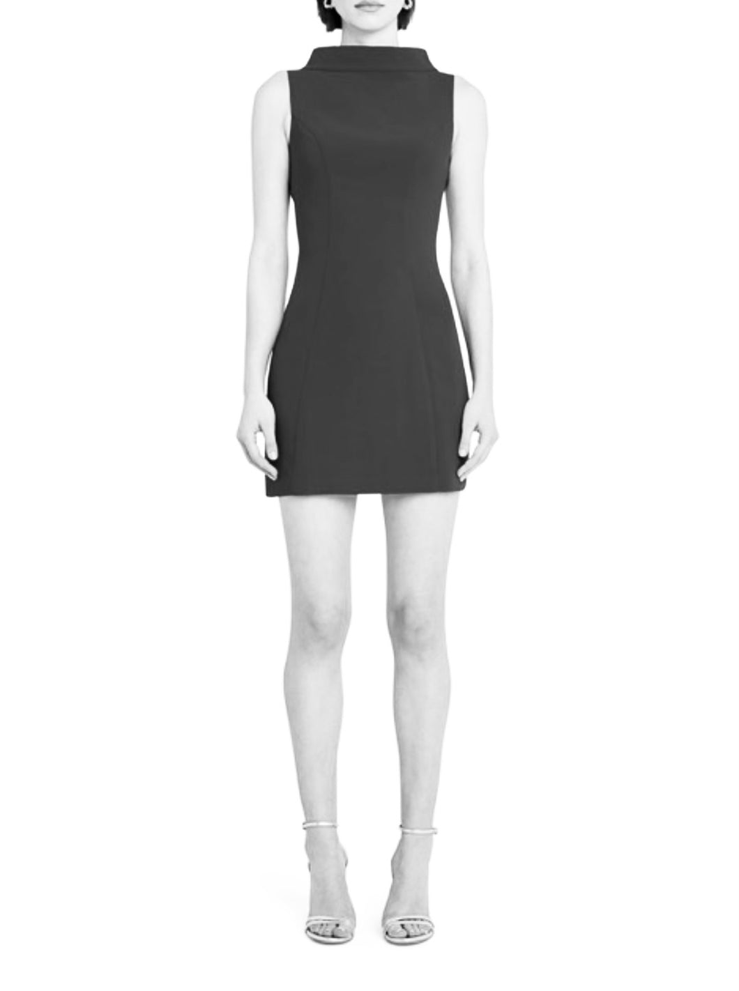 Amanda Uprichard Lucina High Neck Dress in Black