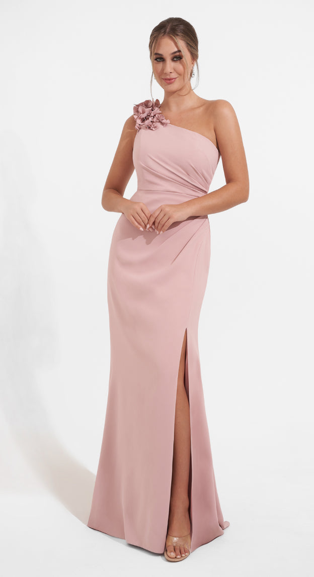 Jade Couture K278002 Crepe One Shoulder Fit and Flare