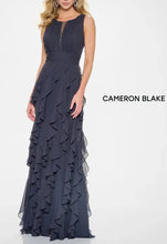 Load image into Gallery viewer, Cameron Blake CB213 Jewel Neckline Dress in Chiffon
