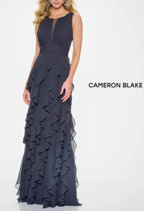 Cameron Blake CB213 Jewel Neckline Dress in Chiffon