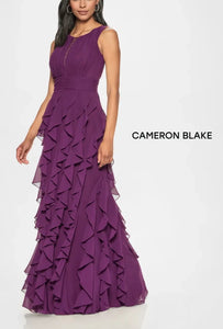 Cameron Blake CB213 Jewel Neckline Dress in Chiffon