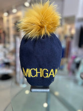 Load image into Gallery viewer, Linda Richards Michigan Hat with Fur Pom
