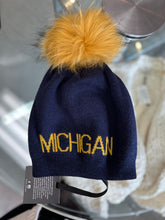 Load image into Gallery viewer, Linda Richards Michigan Hat with Fur Pom
