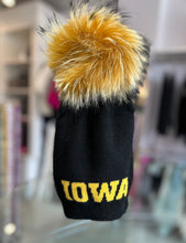 Load image into Gallery viewer, Linda Richards Iowa Hat with Fur Pom
