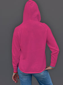 Zaket and Plover Cotton Hoodie in Barbie Pink